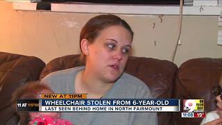 Thief steals 6-year-old's wheelchair