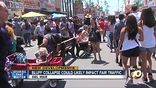 Bluff collapse could likely impact fair traffic