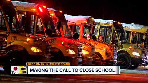 How do schools make the call to close?