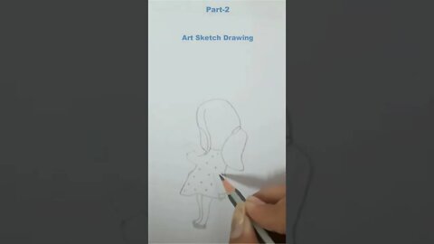 Girl Holding Balloons Easy Drawing Shorts-2 #shorts #girldrawing