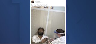O.J. Simpson tweets photo getting COVID-19 vaccine