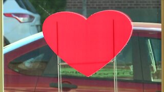 Mysterious red hearts pop up around East Aurora