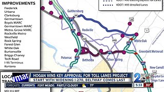 Governor Hogan wins key approval for toll lanes project on I-95 and MD 270