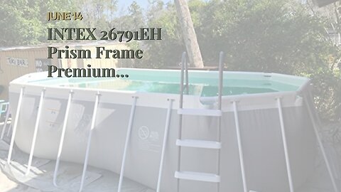 INTEX 26791EH Prism Frame Premium Rectangular Above Ground Swimming Pool Set: 16ft x 8ft x 42in...