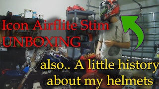 Icon Airflite Stim Unboxing | also.. A little history about my helmets