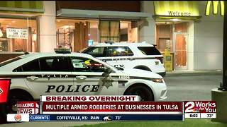 Tulsa Police investigating string of armed robberies overnight