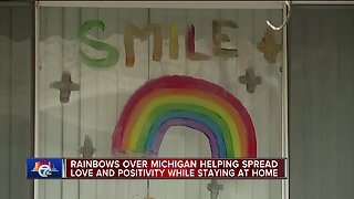 Rainbows over Michigan helping spread love and positivity while staying at home