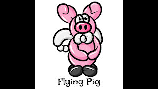 Pigasus - flying pig balloon tutorial