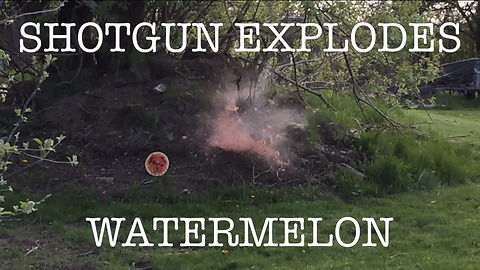 The power of a Remington 870 shotgun vs a watermelon!