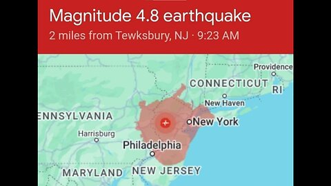 4.8 EARTHQUAKE HITS NEW JERSEY BIGGEST IN 140 YEARS. A PRIMER FOR APRIL 8TH ECLIPSE QUAKE?