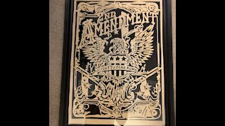 2nd Amendment wood portrait