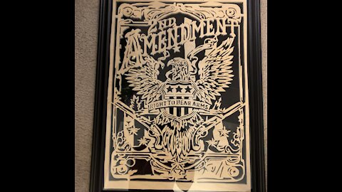 2nd Amendment wood portrait