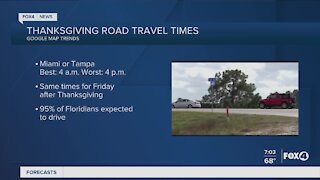 Thanksgiving road travel times