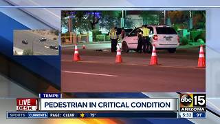 Pedestrian in critical condition after crash near Loop 202 and Scottsdale Road