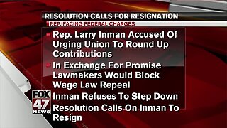 Resolution calls for resignation of Inman