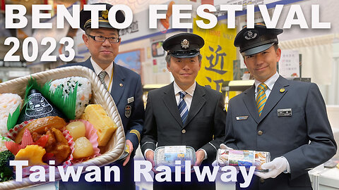 Taiwan Railways Bento Festival 2023 with Japanese and Taiwanese bento boxes at Taipei Main Station