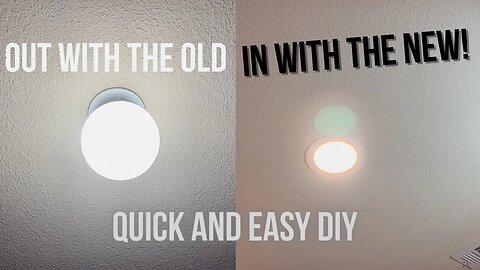 Ceiling light upgrade to flush mount LED light