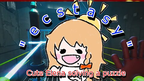 cute vtuber Elena Yunagi figuring out a puzzle - poppy playtime 2