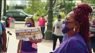 Unions rally in Detroit for better pay, benefits