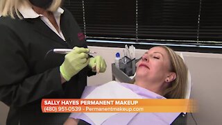 Sally Hayes shows us how she applies permanent makeup for your lips