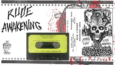 Rude Awakening 🖭 Unholy War. Full 1993 Cassette tape. Kalamazoo Christian Heavy Metal band 90's