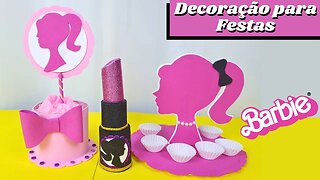 DIY - How to Create Amazing Barbie Decorations - Centerpiece, Lipstick and Candy Tray