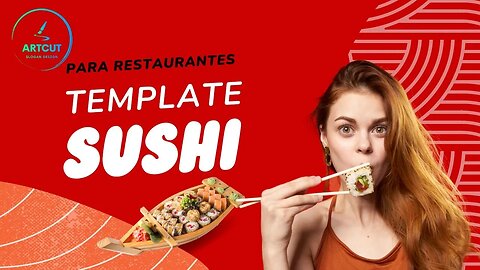 Artes e Logotipos | "Template para Restaurante de Sushi"