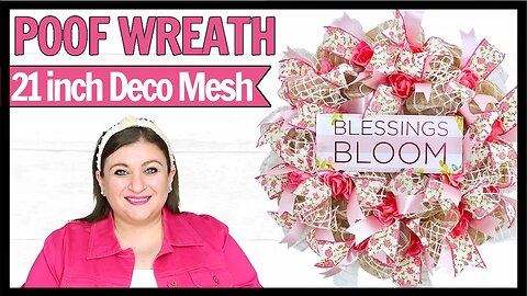 CRISS CROSS POOF Method Deco Mesh Wreath DIY Tutorial Mermaid Nautical  Summer Wreath 10 inch Mesh 