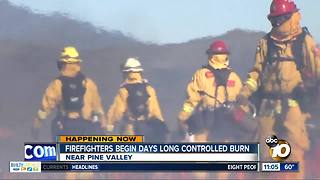 Firefighters start days-long controlled burn