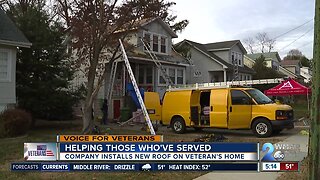 Company installs new roof on Veteran's home