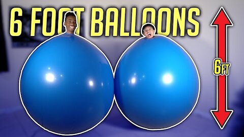 GIANT BALLOON CHALLENGE!! **hilarious, try not to laugh**