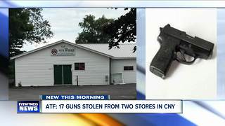 ATF searching for more than a dozen guns after two gun store burglaries