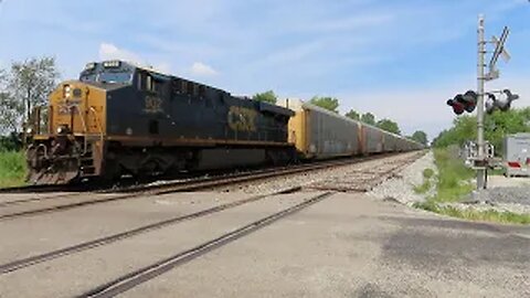 CSX M216 Autorack Train Part 2 from Sterling, Ohio July 1, 2022