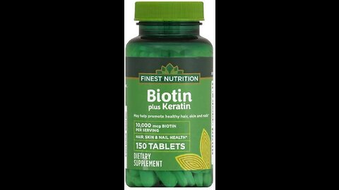 Vitamatic High Potency Biotin 20000 mcg (20mg) with Keratin 100mg - 120 Vegetarian Tablets - Bi...