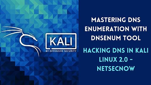 Mastering DNS Enumeration with DNSENUM Tool | DNS in Kali Linux 2.0 - NetSecNow 🔍💻