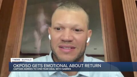 Sabres captain Kyle Okposo shares emotional message of family finding out he is staying in Buffalo