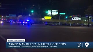 Armed man kills 2, injures officers in Phoenix