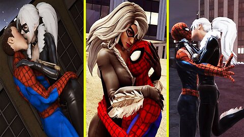 Spider Man & Black Cat's All Kiss, Hug, Proposed, Sleep Together & Romance Scenes Marvel's Avengers