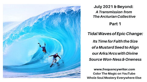 July++: Tidal Waves of Epic Change, Its Time for Faith the Size of a Mustard Seed to Align Our Arks