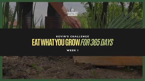 Kevin’s “Eat what you grow for 365 days” challenge- Week 1