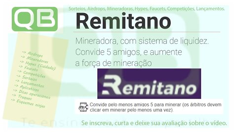 #Mineradora + #Bounty - Remitano - Minere RENEC