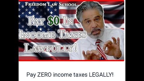 Pay ZERO Income Taxes Legally- Freedom Law School