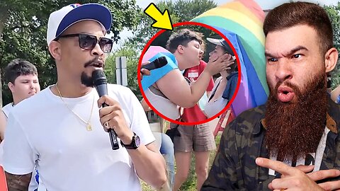 LGBTQ Supporters vs Street Preacher (This Got Wild!)