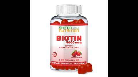 Lifeable Biotin Gummies 10,000mcg - Great Tasting Natural Flavor Supplement Vitamins - Vegetari...