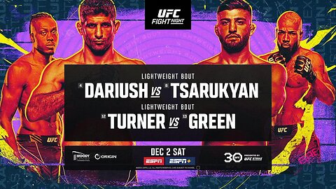 UFC Austin: Dariush vs Tsarukyan - December 2 | Fight Promo