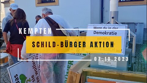 Schild-Bürger Aktion am 7. Oktober in Kempten