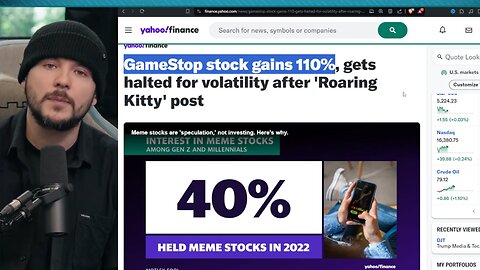 Gamestop Stock SOARS 110%, MEME STOCKS ARE BACK, Roaring Kitty RETURNS Sparking $1B LOSS For Shorts