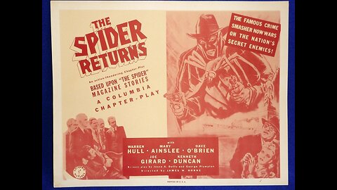 THE SPIDER RETURNS (1941)-a colorized 15-chapter serial combined in one video.