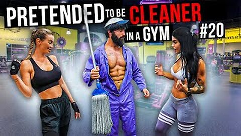 CRAZY CLEANER surprise GIRLS in a GYM prank | Aesthetics in public reactions