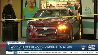 Two hospitalized after vehicle crashes into Phoenix store